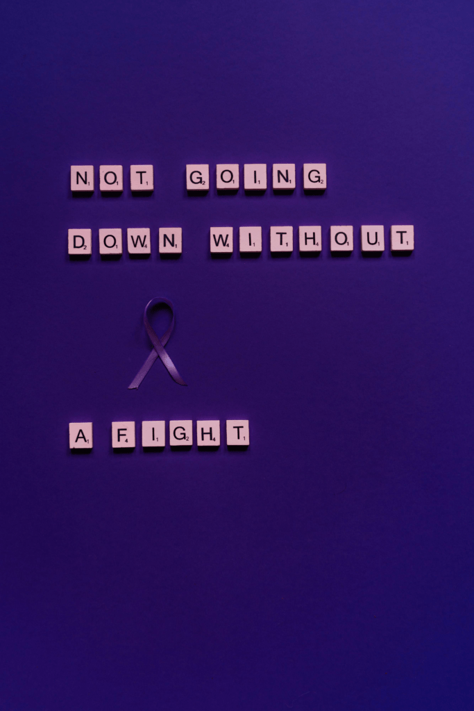 scrabble tiles on purple background